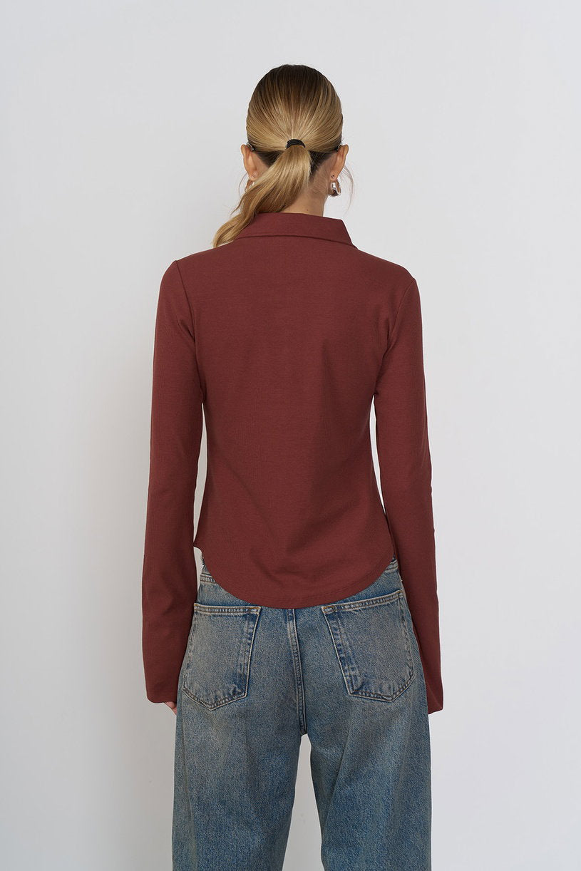 Snap Button Knit Shirt